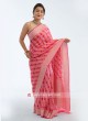 Pink Chiffon Saree